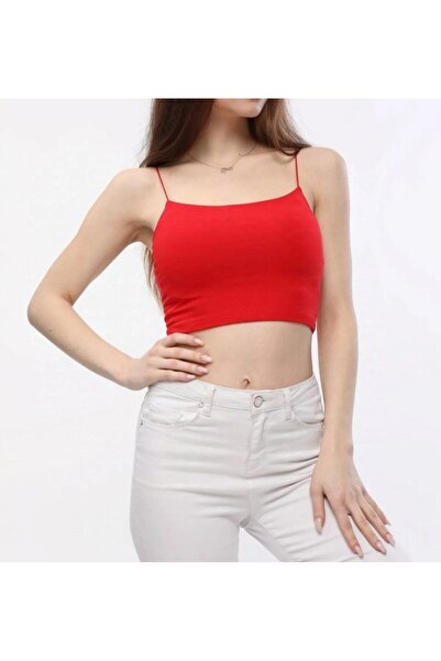 SUHIS Червоний топ на бретельках з лікрами