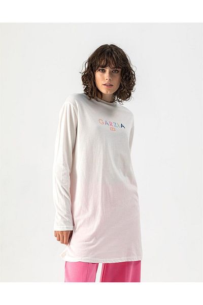 Garzia İtalia Embroidery Detailed Women's T-Shirt