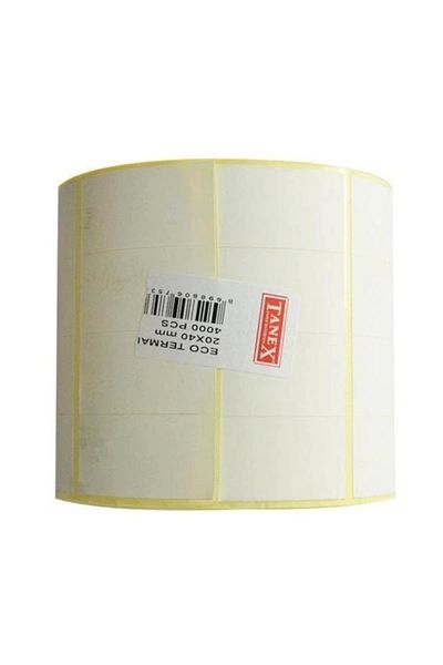 Tanex Barcode Label Thermal Eco 20x40 Mm 25 Mm Διάμετρος 4000 Li 4 - Πακέτο 6