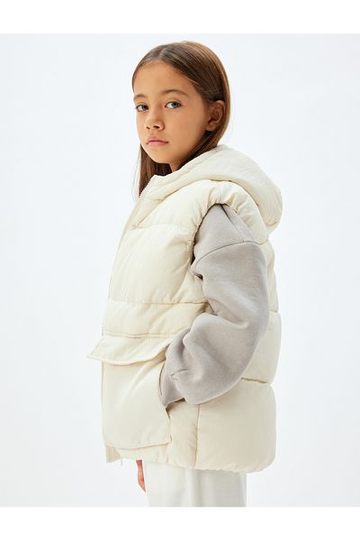 Koton Hooded Basic Puffer Vest