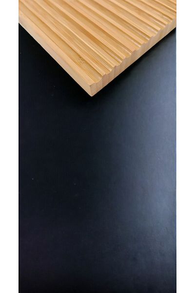 bimbambom Luxury Wooden Bamboo Wavy Presentation Plate Decorative Presentation Board Cutting Board Rainbow Presentation Board