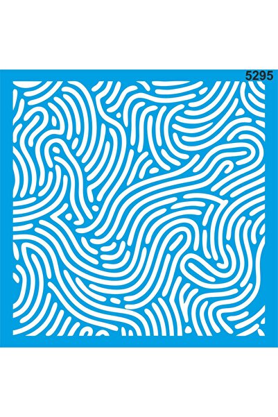 StencilSepeti 40X40 Model Striped Patterned Stencil Painting Template