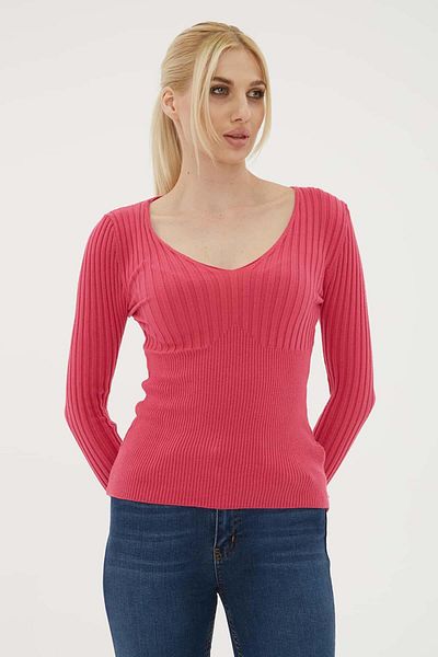 Fashion Friends 23K0295K1 Γυναικεία μπλούζα με λαιμόκοψη V