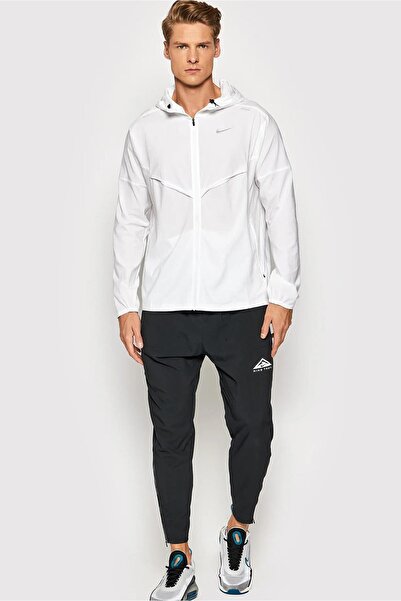 Nike Windrunner Running Recoverable Packable Full-Zip Hoodie Beyaz Erkek Ceket