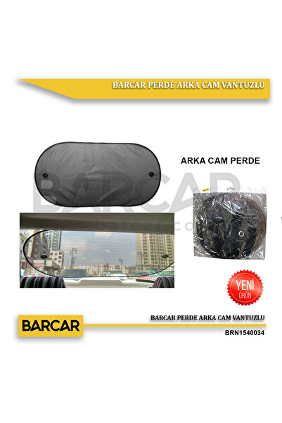 BARCAR ستارة النافذة الخلفية مع كوب الشفط