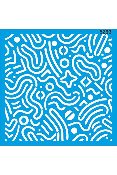 StencilSepeti قالب رسم استنسل بنمط هندسي 40x40