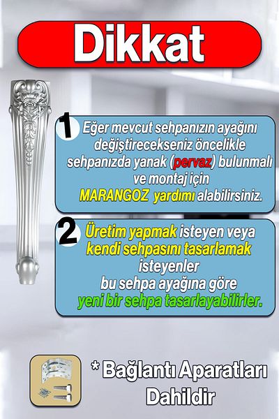 Badem10 Picioare pentru masă de cafea din plastic Nehir 40 cm Culoare argintie Picioare mijlocii pentru masă de cafea combinată Picioare pentru masă de mobilier 1 buc Gri
