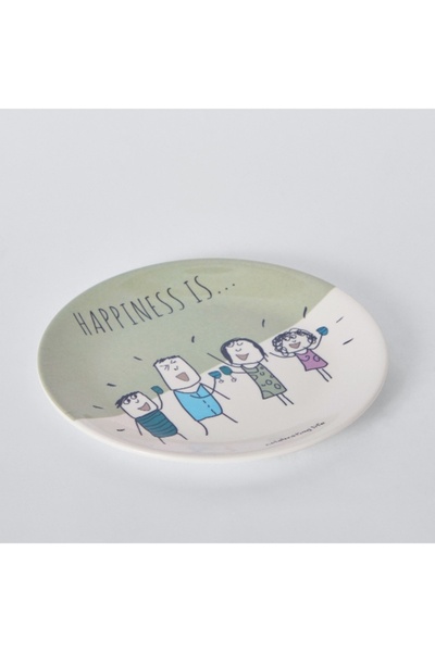 Home Box Happiness Is Round Snack Plate - 22 cm
