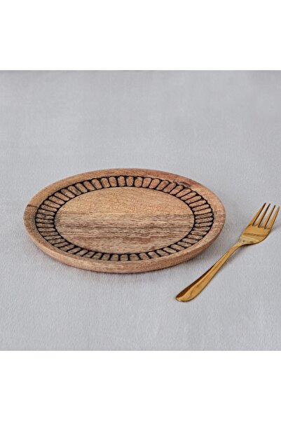 Home Box Earthy Vibe Wooden Plate - 23 cm