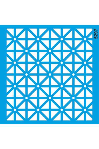 StencilSepeti Geometric Patterned 50X50 Stencil Painting Template