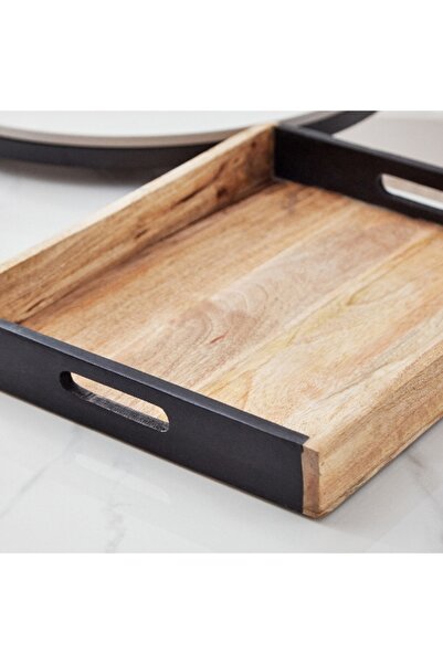 Home Box Splendid Wooden Decorative Tray - 38x25x7 cm