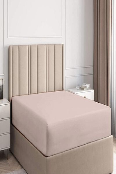 Evony Elastic Cotton Combed Bed Sheet Brown 180x200 Cm