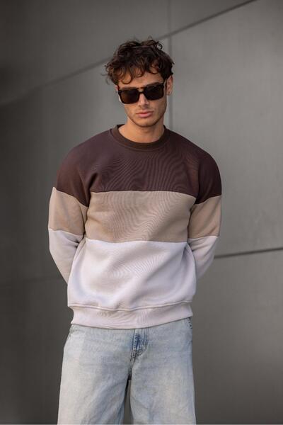 Oksit Trc 3244 Три нитки бавовняні шматочки велосипедний комір чоловічий світшот