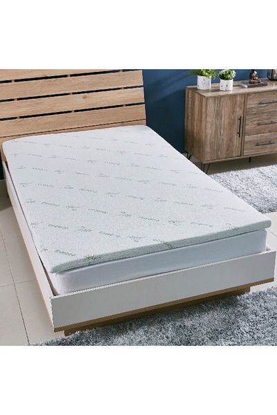 Home Box Comfort Bamboo Memory Foam Twin Mattress Topper 120x200x4cm