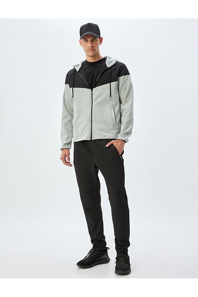 Koton Pantaloni de sport Jogger - Talie cu șireturi, buzunare cu fermoar, cusături