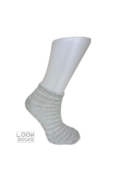 LOOKSOCKS Look Socks Women's Cotton Reverse Towel Socks 4 Pairs of Socks