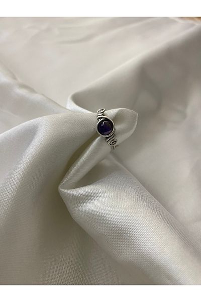 İDE TAKI TASARIMM Handmade Amethyst Natural Stone Ring