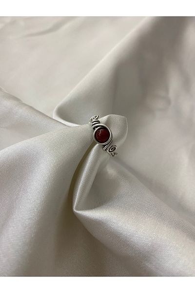 İDE TAKI TASARIMM Natural Stone Agate Stone Handmade Adjustable Ring