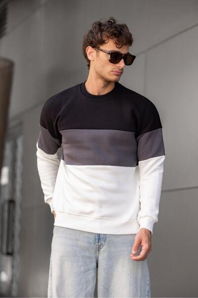 Oksit Trc 3244 Три нитки бавовняні шматочки велосипедний комір чоловічий світшот