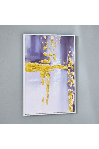 Home Box Walmer Framed Wall Art with Hand Painting 52.5x2.8x72.5 cm