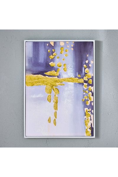 Home Box Walmer Framed Wall Art with Hand Painting 52.5x2.8x72.5 cm