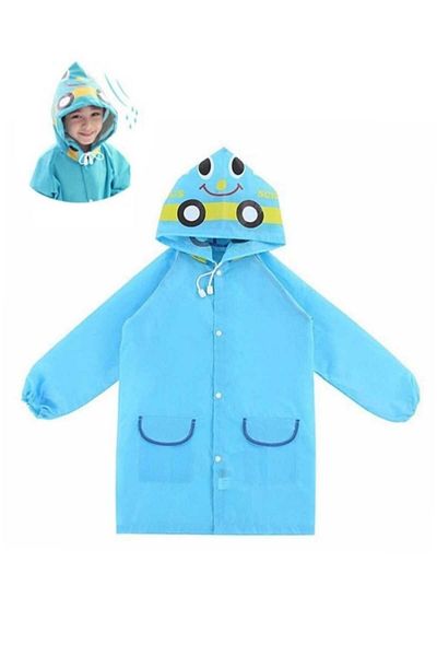Mucha Blue Boy's Raincoat Primary School Raincoat