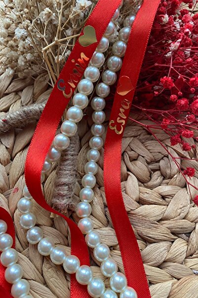 Rima Tasarım Incili Isimli Yüzük Kurdelesi Söz Ve Nişan Kurdelesi Damat Kahvesi