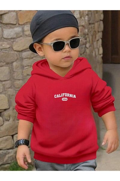 BENROMA Детски суичър с качулка с щампа California