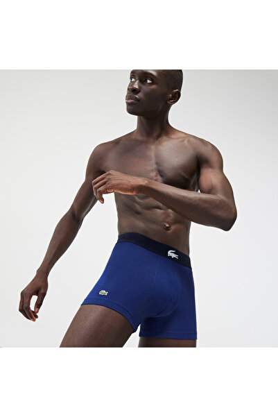 Lacoste Erkek Baskılı 3'lü Lacivert Boxer