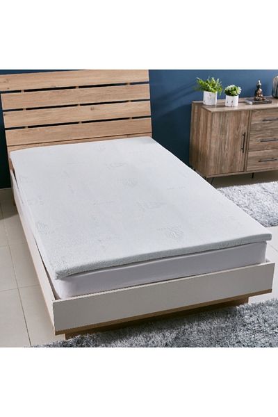 Home Box Aloevera Infused Memory Foam Twin Mattress Topper 120x200cm