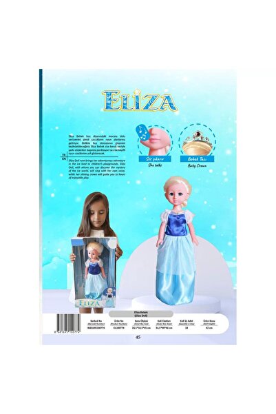 Global Toys Sesli Prenses Eliza Bebek 45 Cm