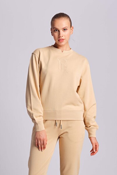 Ruck & Maul Bej Kadın Sweatshirt