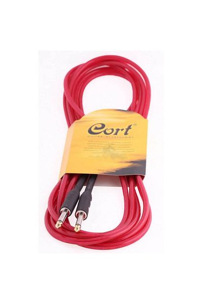 CORT Ca525red Instrument Cable Transparent Red Noiseless 5 Meters