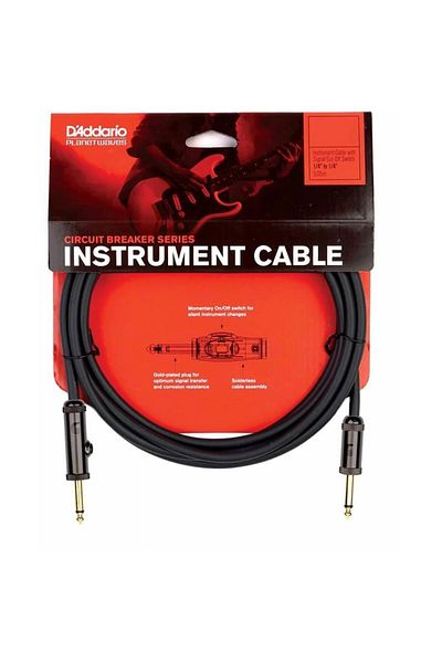 Daddario Planet Waves PWAG10 Instrument Cable with Circuit Breaker 3.05 Meters