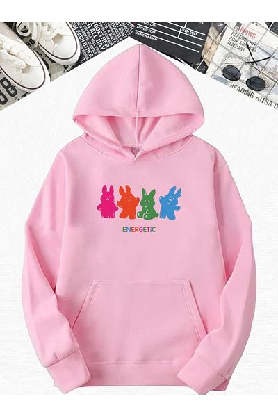 BENROMA Unisex Kids Sweatshirt - Enegetic Printed, Calip Hooded