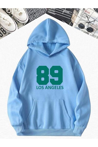 BENROMA Детски суитшърт с качулка и качулка с щампа Losangeles