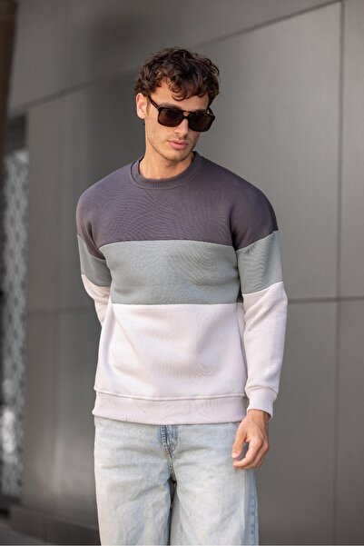 Oksit Trc 3244 Три нитки бавовняні шматочки велосипедний комір чоловічий світшот