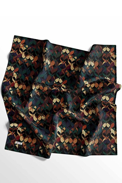 Zerruba Sarı Desenli Pamuk Eşarp