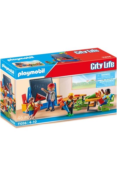 Playmobil 71036 حياة المدينة في اليوم الأول في المدرسة، لعبة تعليمية، لعب الأدوار الإبداعية الممتعة، مجموعة اللعب