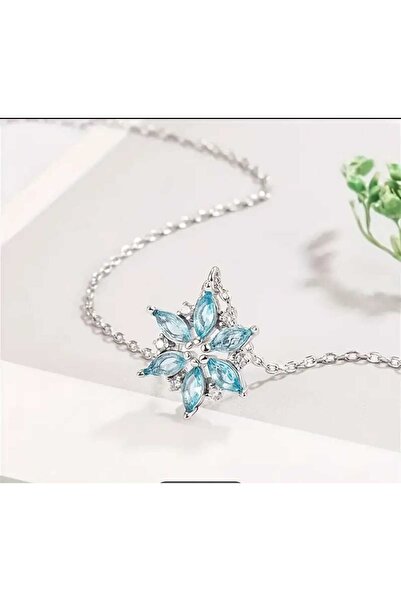 MEVAFA قلادة ندفة الثلج الأنيقة