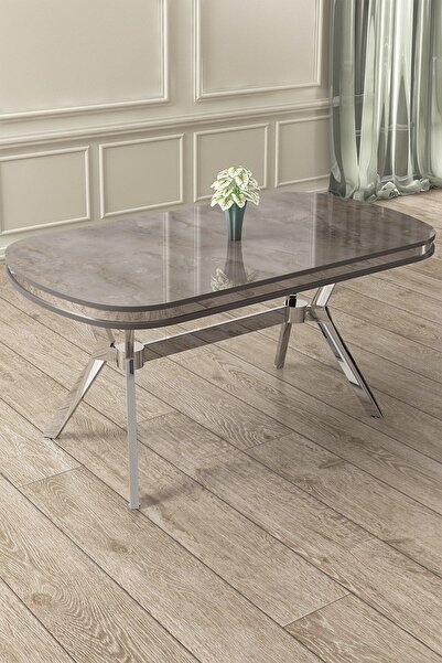 Canisa Jita Serisi 90x168 Lak Panel Antrasit Krom Ayak Ironi Masa