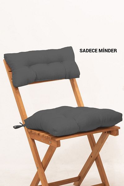 Meya Dekor Bistro Cushion - Back and Seat Cushion for Single Chair - Anthracite