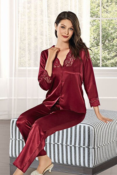 Alissa 8600 Women's Dowry Satin Set of 6-burgundy