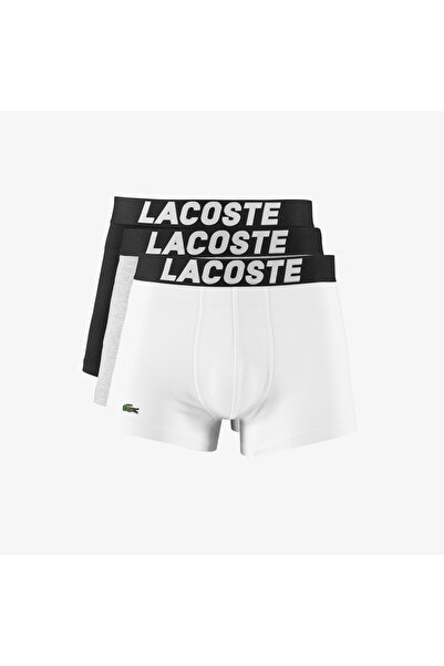 Lacoste Erkek Baskılı 3'lü Renkli Boxer