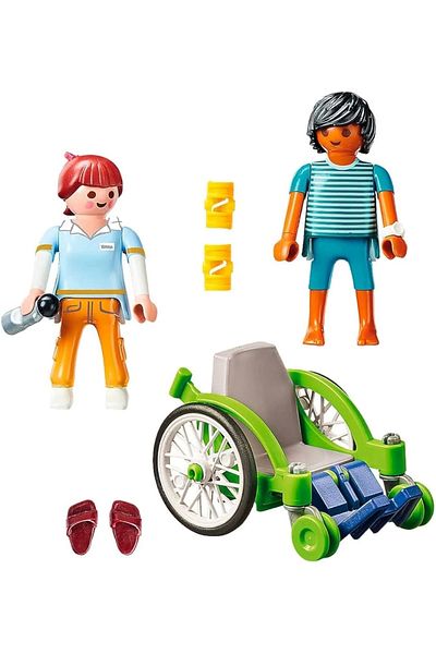 Playmobil مريض على كرسي متحرك