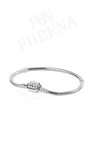 Fubena Star Wars Yazılı Moments Gümüş Bileklik Charm Taşıyıcı