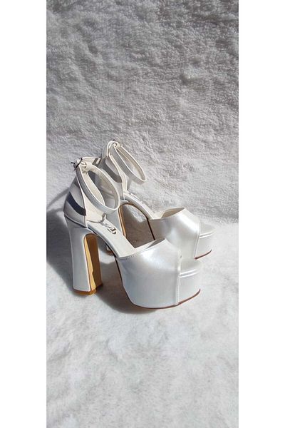 Berush Bride Berush Bride Women's 13 cm Pearl Skin Hidden Heel Platform Evening Dress Shoes