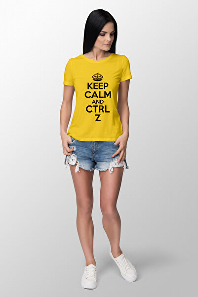 Tshirthane CTRL+Z Друкована жіноча червона футболка з вузьким кроєм