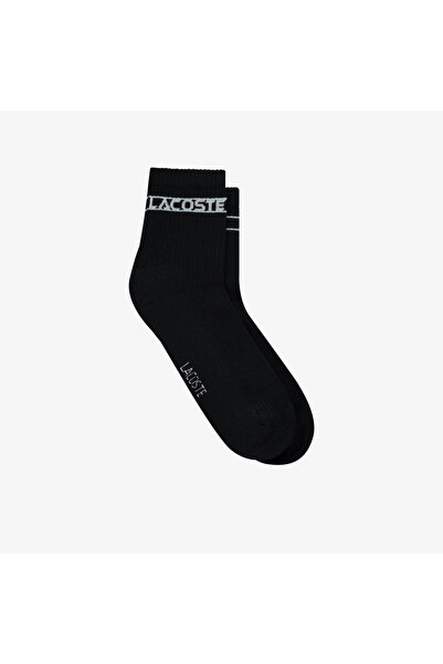 Lacoste Унисекс черни чорапи с принт
