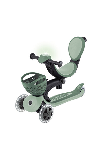 Globber Go Up Baby 360 Işıklı Scooter - Zeytin Yeşili
